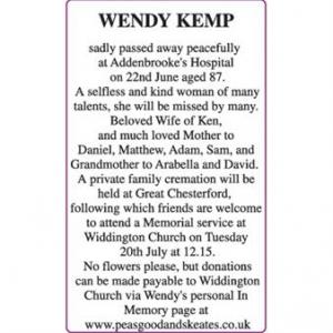 WENDY KEMP