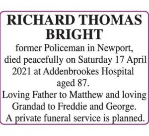 RICHARD THOMAS BRIGHT