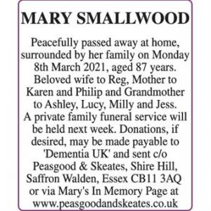 MARY SMALLWOOD