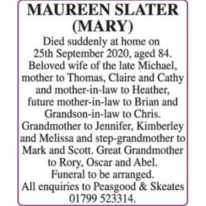 MAUREEN SLATER
(MARY)