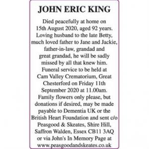 JOHN ERIC KING