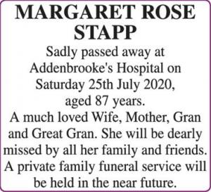 MARGARET ROSE STAPP