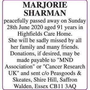 MARJORIE SHARMAN