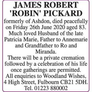 JAMES ROBERT PICKARD