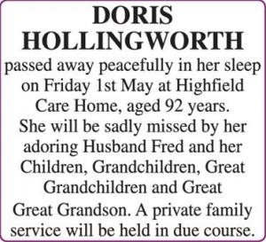 DORIS HOLLINGWORTH