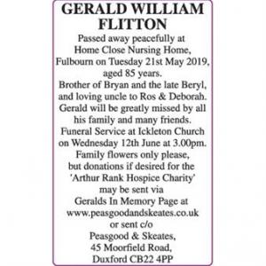 GERALD WILLIAM FLITTON