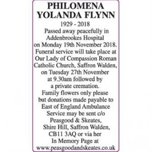 PHILOMENA YOLANDA FLYNN